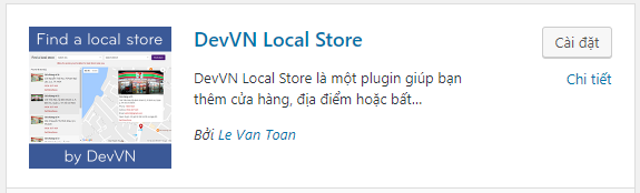 DevVN Local Store &#8211; Plugin tạo danh sách cửa hàng trong WordPress